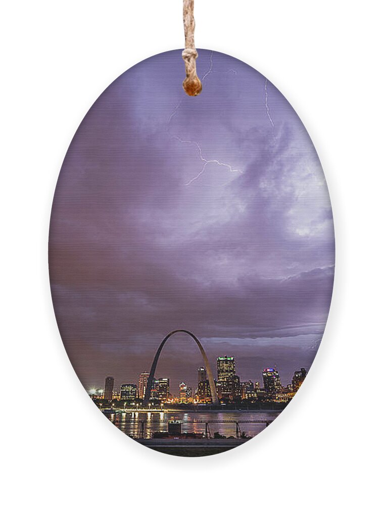 St. Louis Ornament featuring the photograph Electric Gateway by Marcus Hustedde
