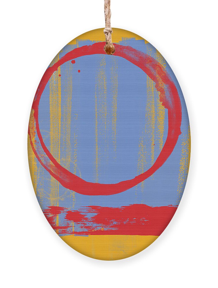 Red Ornament featuring the painting Enso by Julie Niemela