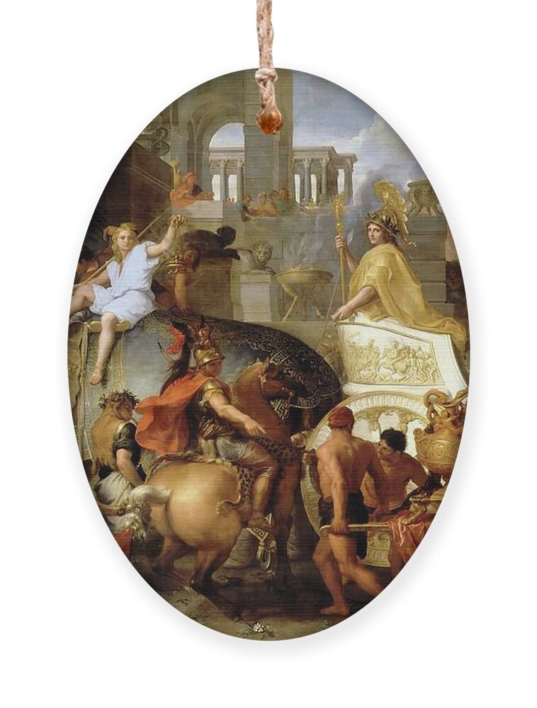 Charles Lebrun Ornament featuring the painting Entry of Alexander by Charles LeBrun