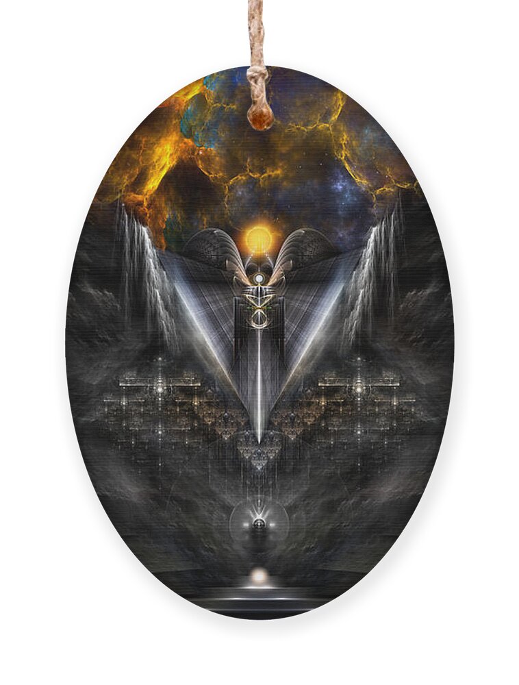 Sci-fi Ornament featuring the digital art Esfantelinous by Rolando Burbon