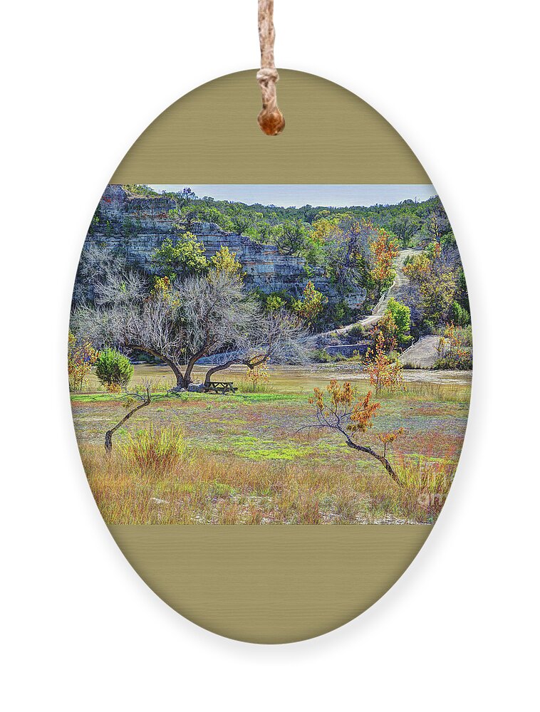Fall In The Texas Hill Country Ornament featuring the photograph Fall in the Texas Hill Country by Savannah Gibbs