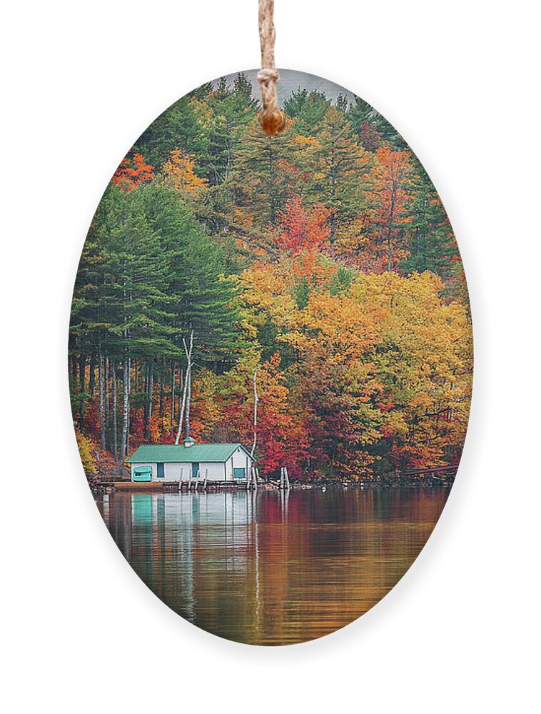 Fall Ornament featuring the photograph Fall on Lake Winnipesaukee by Robert Clifford