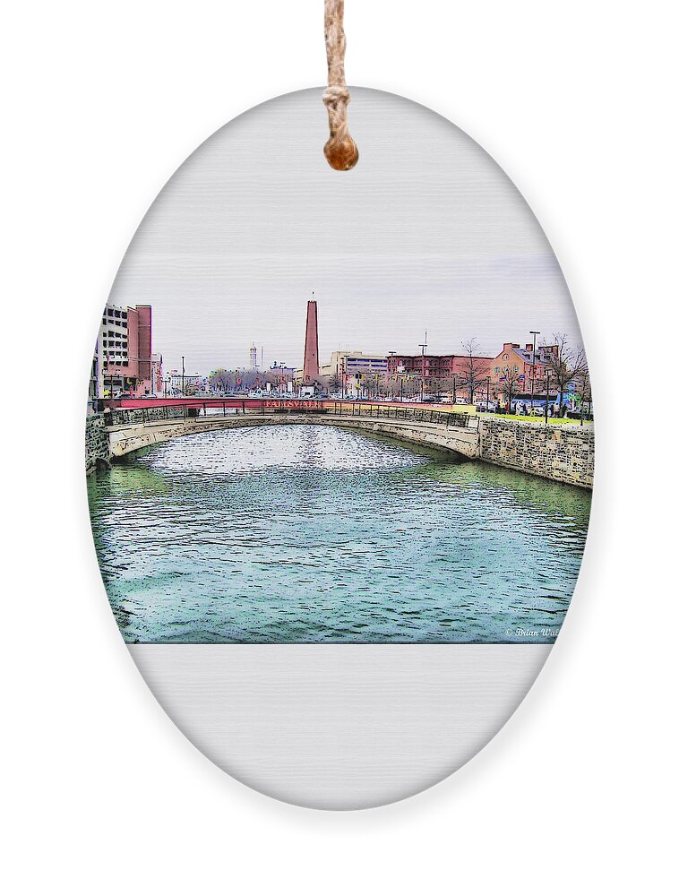2d Ornament featuring the photograph FALLSWALK and SHOT TOWER by Brian Wallace