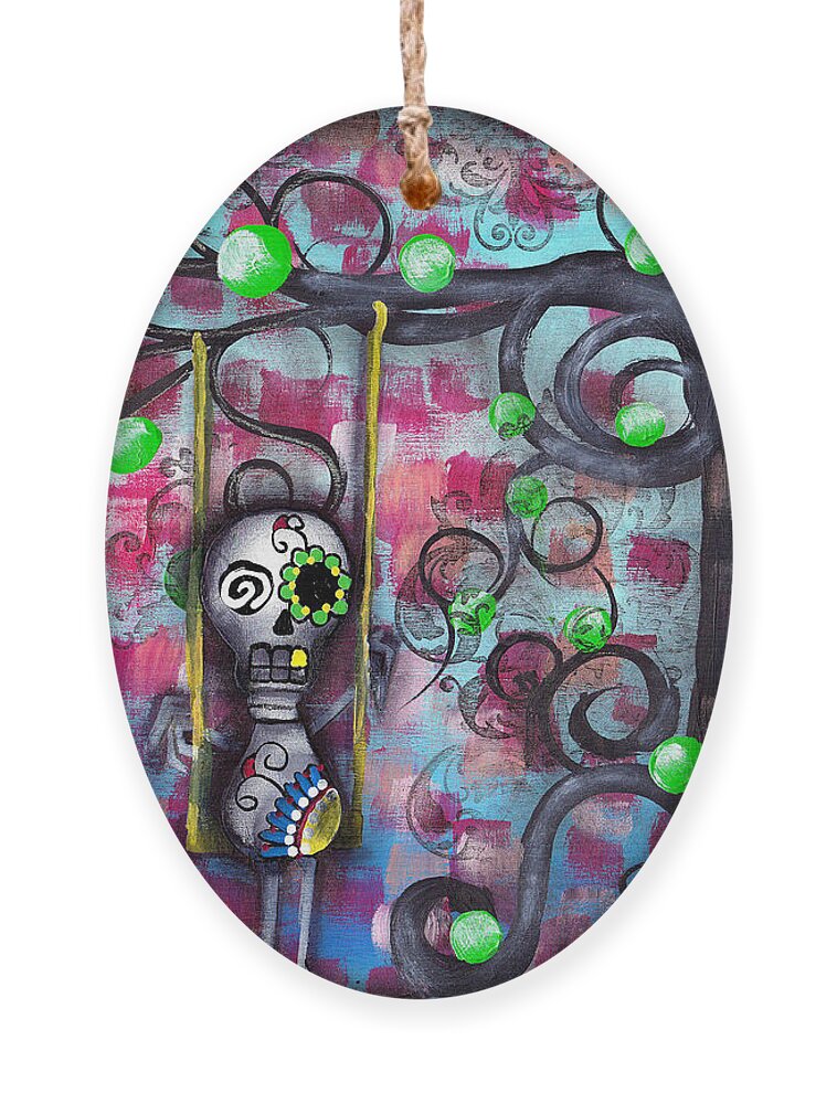Day Of The Dead Ornament featuring the painting Felipe by Abril Andrade
