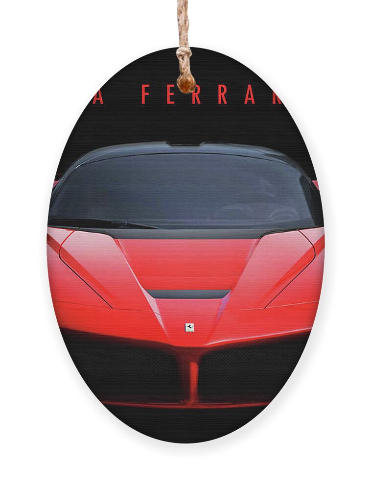 Ferrari Ornament featuring the digital art Ferrari LaFerrari by Airpower Art