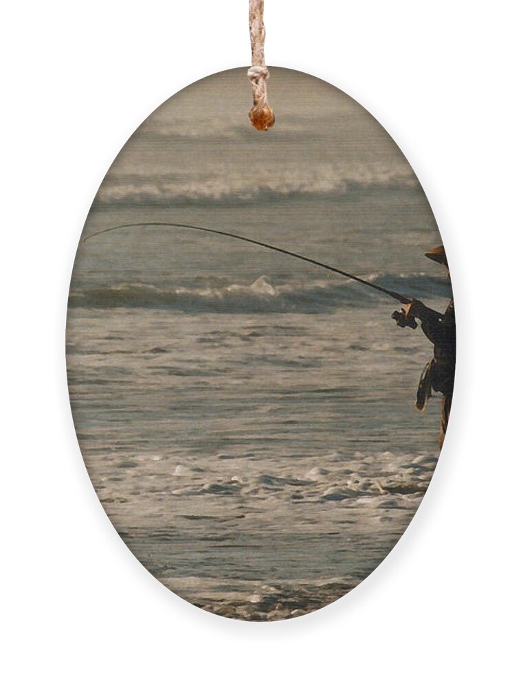 Fisherman Ornament featuring the photograph Fisherman by Steve Karol