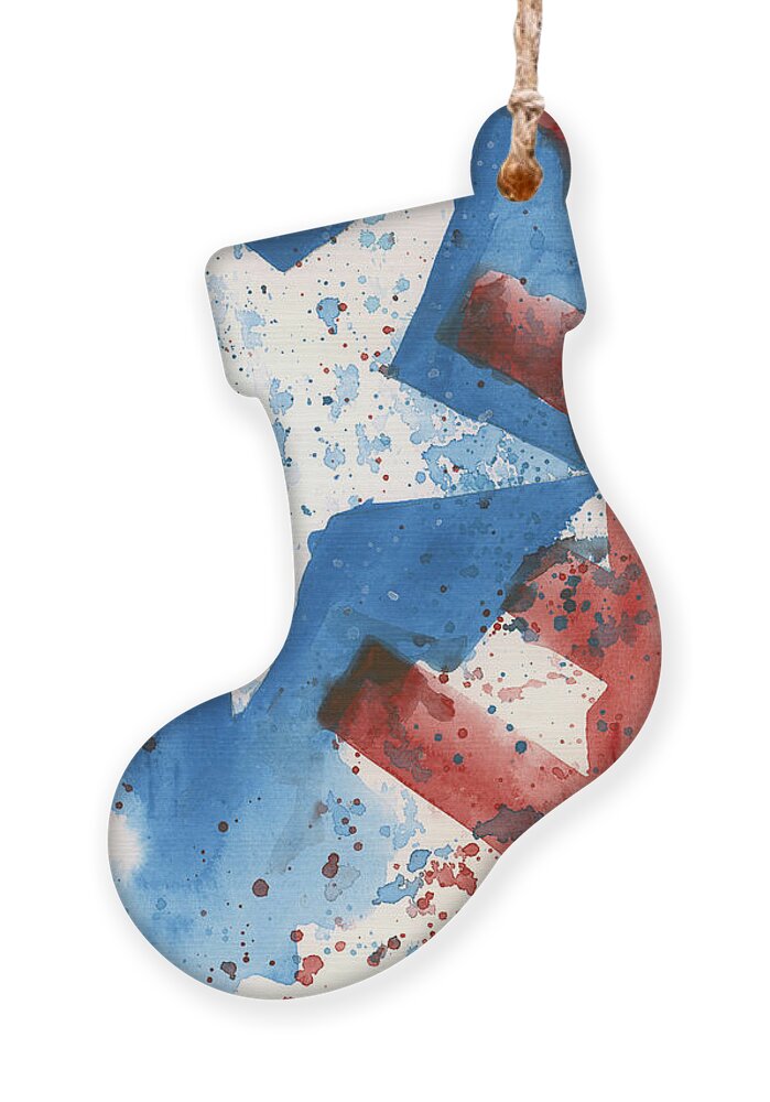 Usa Ornament featuring the painting Flag by Darice Machel McGuire