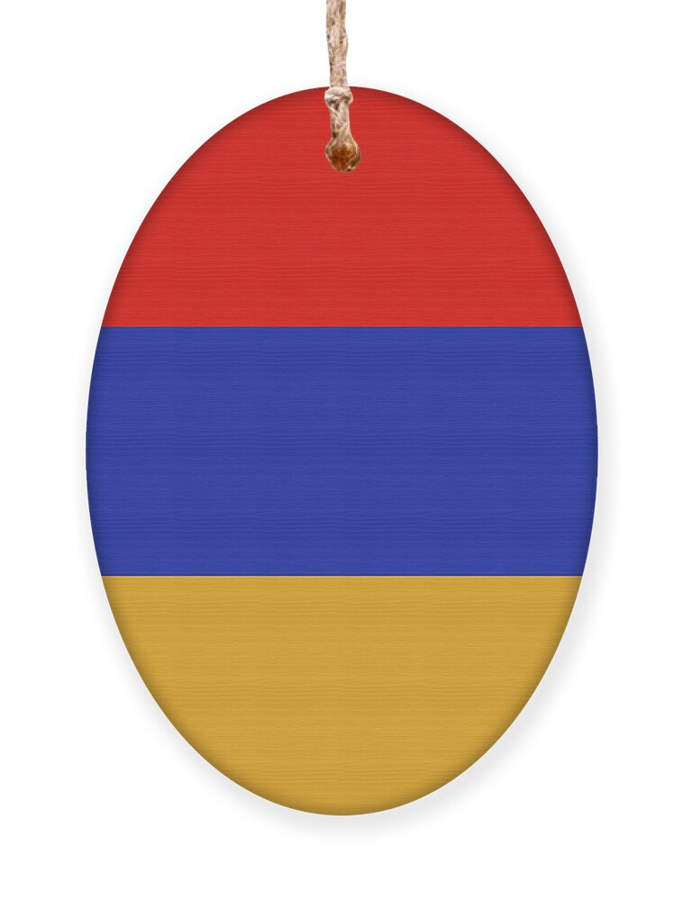 Armenia Ornament featuring the digital art Flag of Armenia by Roy Pedersen
