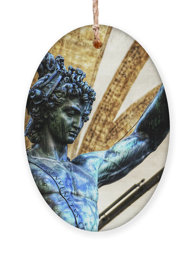 Perseus And Medusa Ornament featuring the photograph Florence - Perseus in the Loggia - detail by Weston Westmoreland
