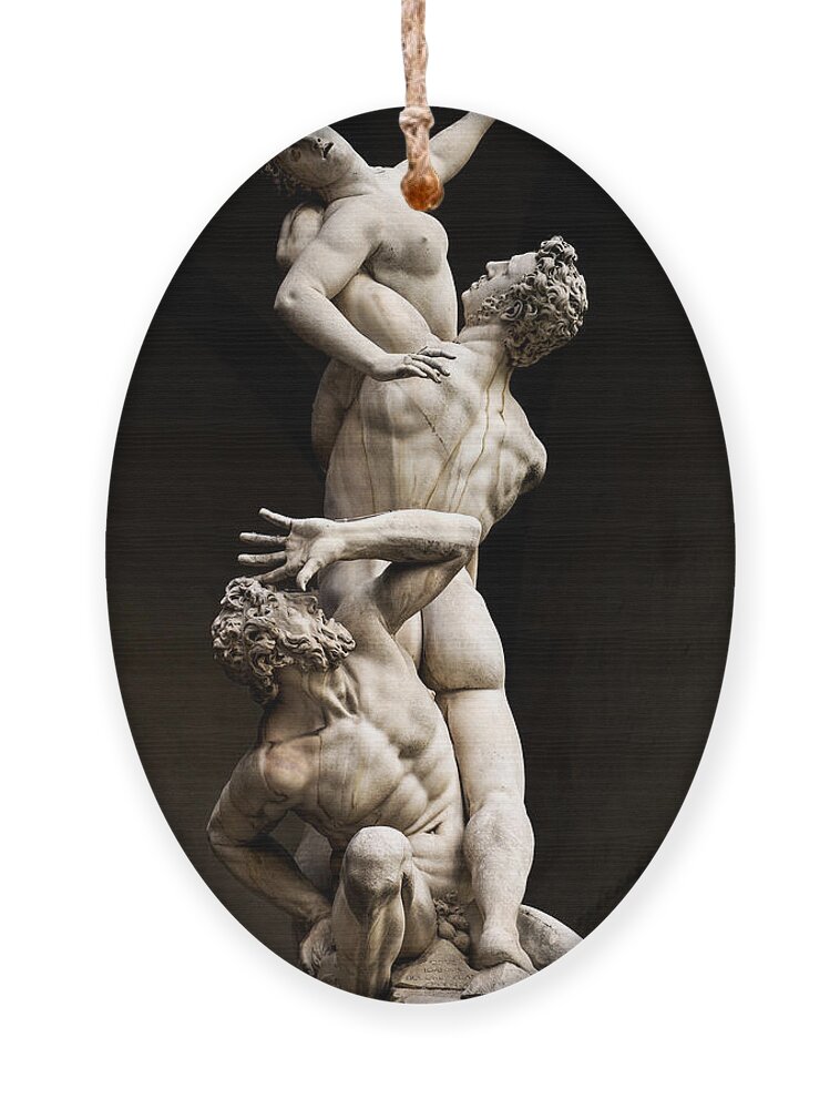 Florence Ornament featuring the photograph Florence - rape of the sabine women by Weston Westmoreland