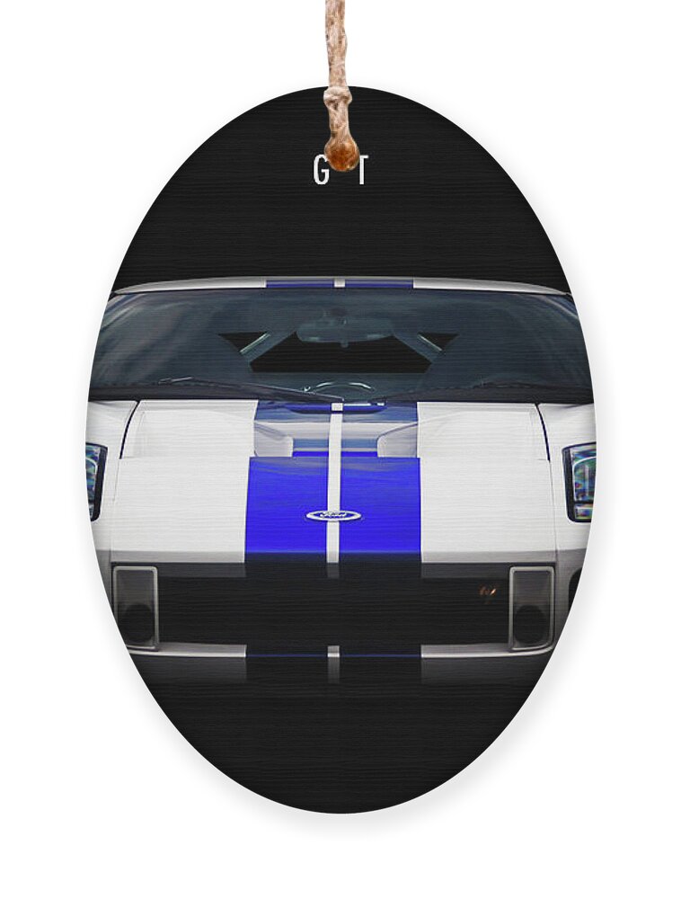 Ford Ornament featuring the digital art Ford GT by Airpower Art