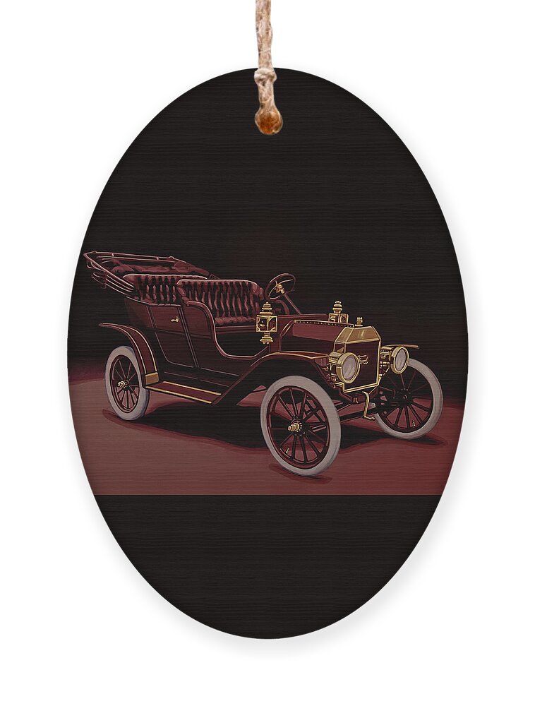 Ford Model T Touring Ornament featuring the painting Ford Model T Touring 1908 Painting by Paul Meijering