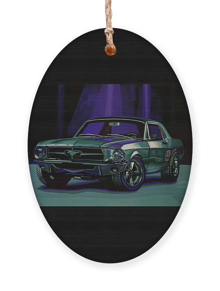 Ford Mustang Ornament featuring the painting Ford Mustang 1967 Painting by Paul Meijering