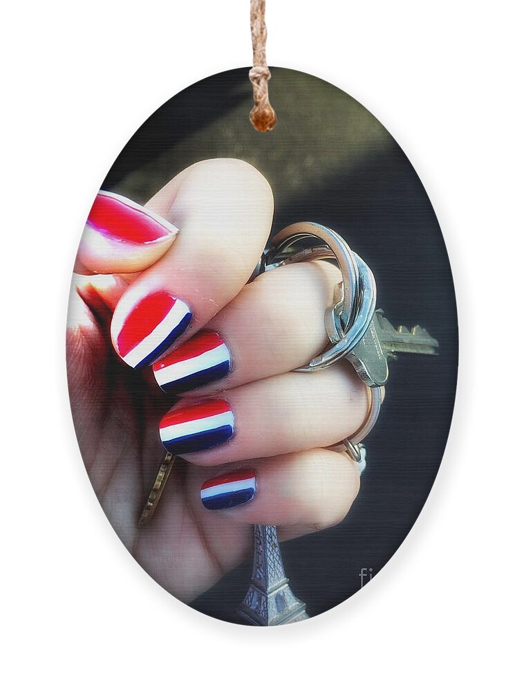 France Ornament featuring the photograph Frenchy Nails by HELGE Art Gallery