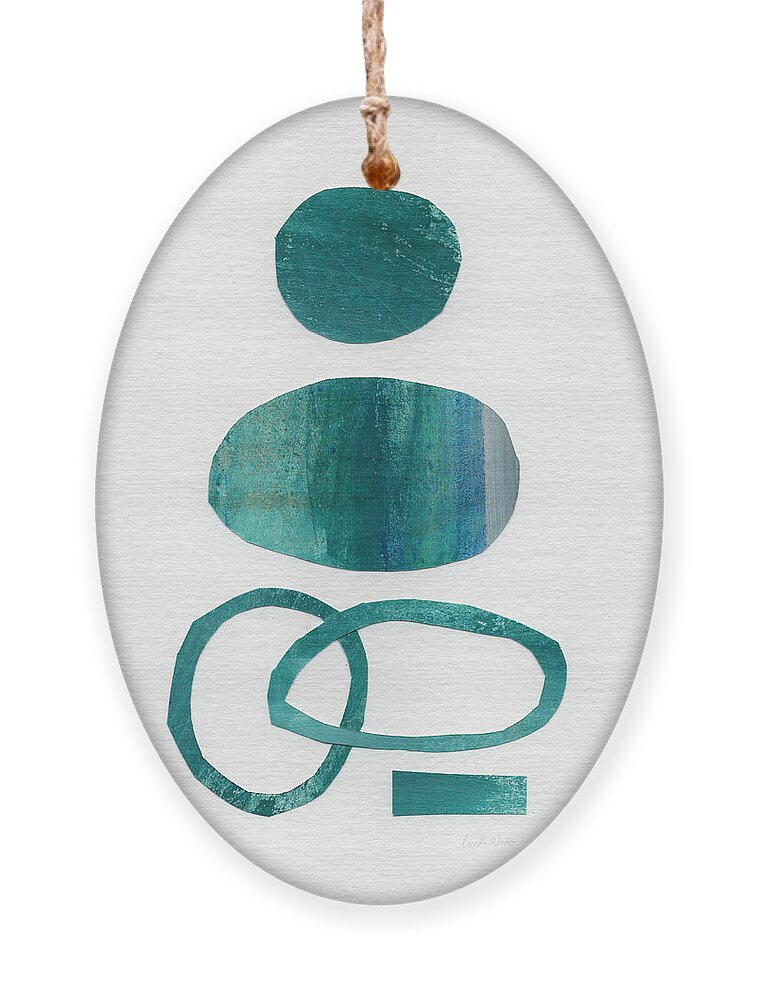 Abstract Art Ornament featuring the mixed media Fresh Water by Linda Woods