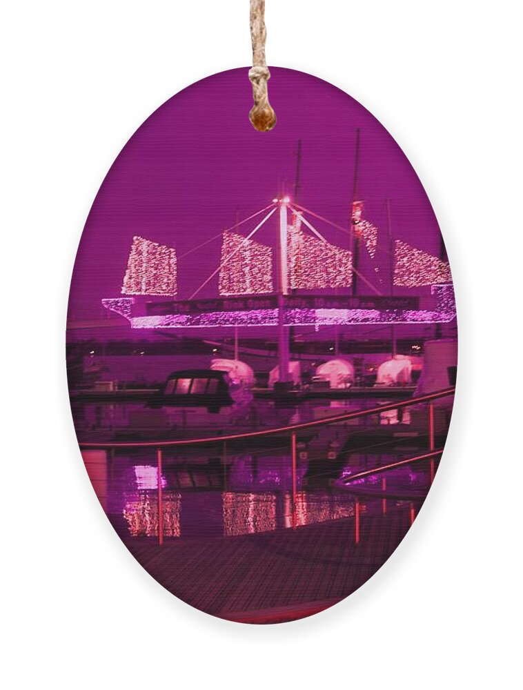 Boardwalks Ornament featuring the photograph Fuscia Dock Perspective by Ee Photography