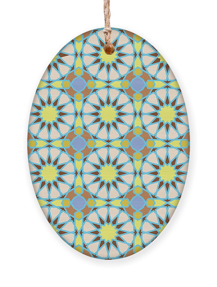 Pattern Ornament featuring the digital art Geometric Pattern by Ariadna De Raadt