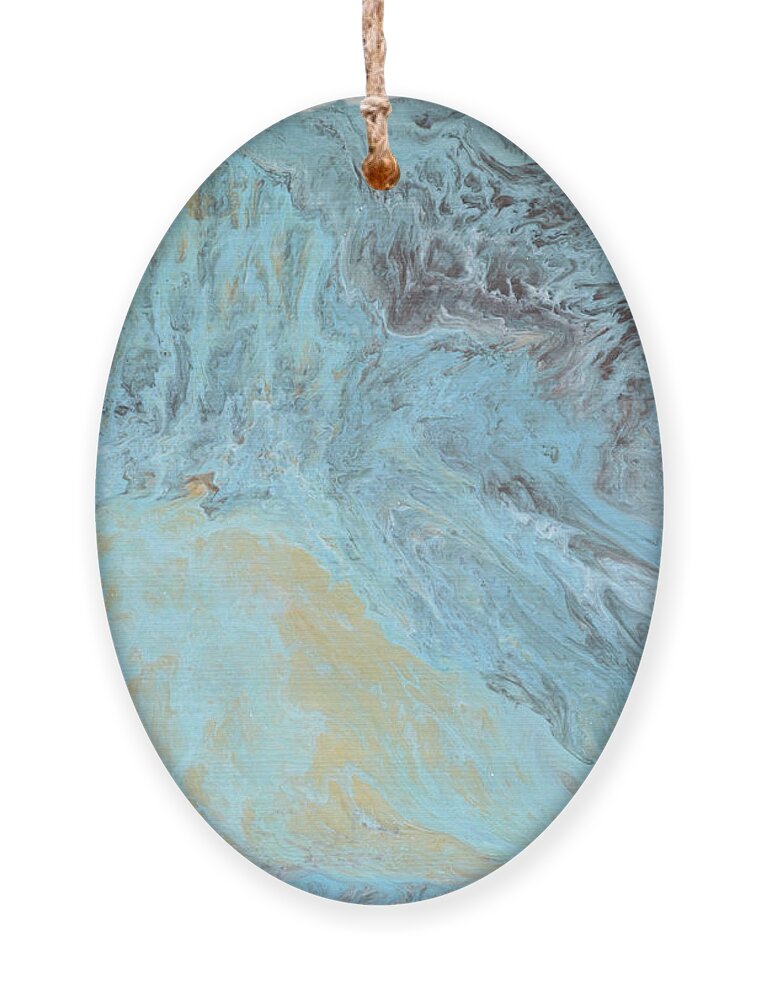 Glacier Ornament featuring the painting Glacier by Tamara Nelson