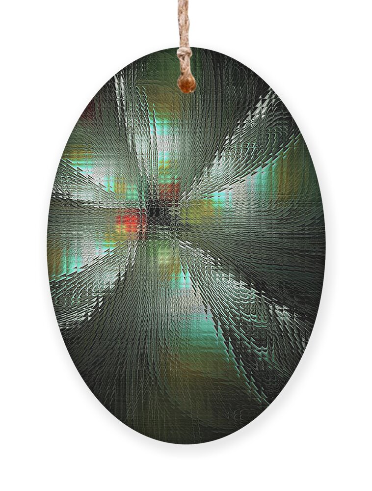 Fractal Ornament featuring the digital art Glassworks Fractal by Deborah Benoit