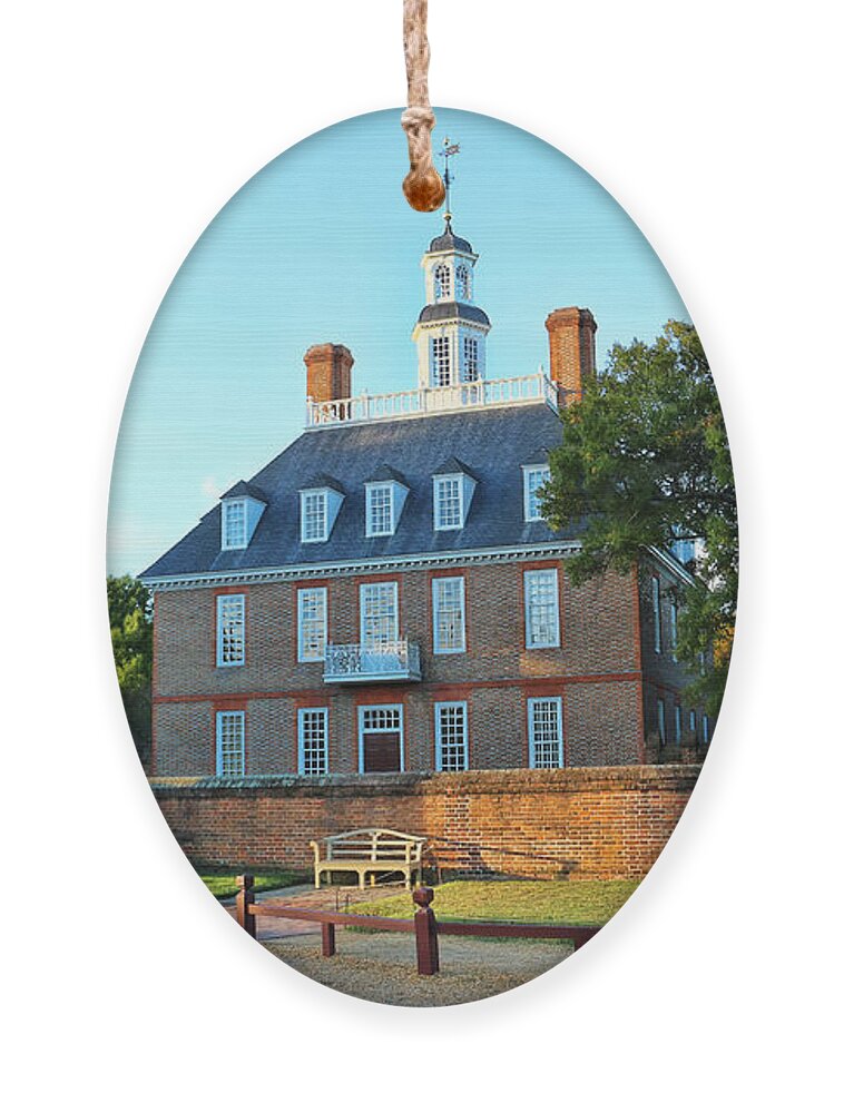 Governor's Palace Ornament featuring the photograph Governors Palace Colonial Williamsburg 4808 by Jack Schultz