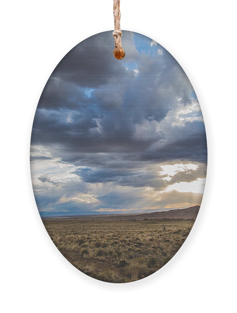 Clouds Ornament featuring the photograph Great Sand Dunes Stormbreak by Jason Roberts