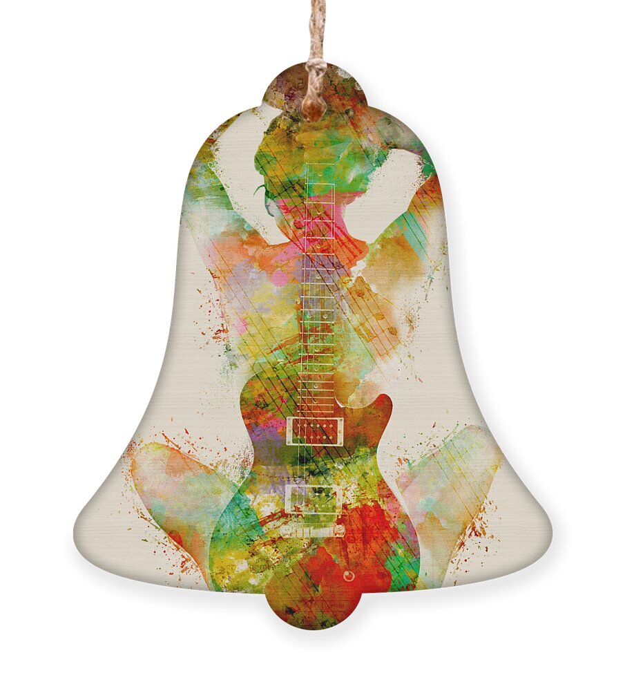 Guitar Ornament featuring the digital art Guitar Siren by Nikki Smith