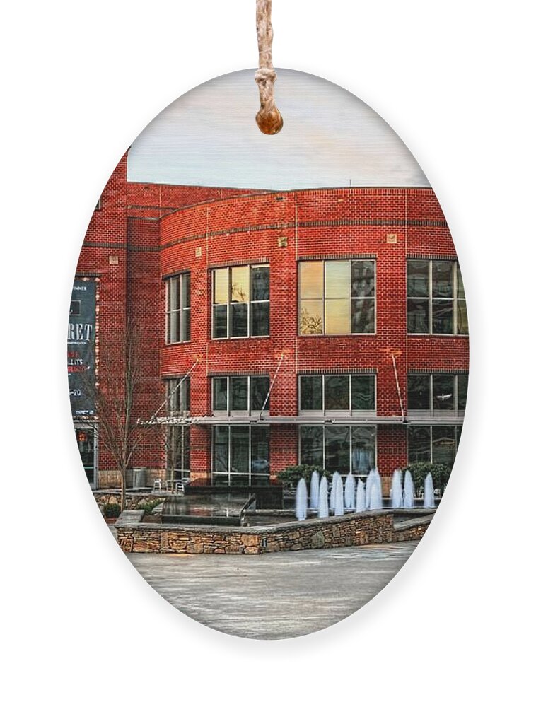 Peace Center Greenville South Carolina Ornament featuring the photograph Gunter Theater At The Peace Center, Greenville South Carolina by Carol Montoya