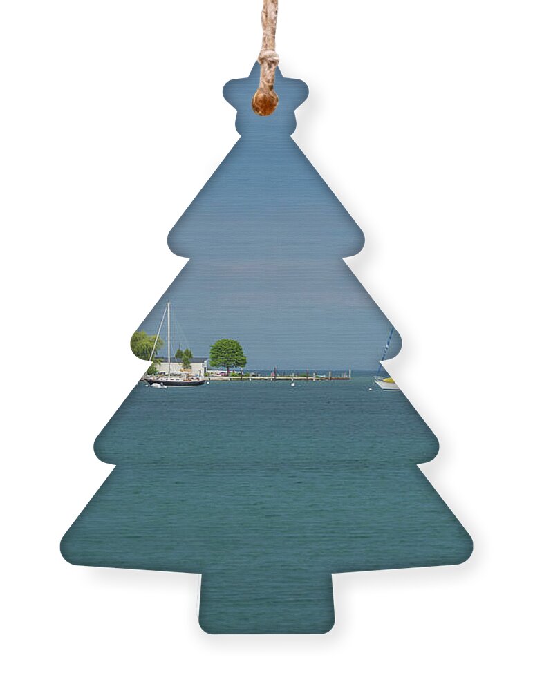 Mackinac Island Ornament featuring the photograph Harbor Mackinac Island by Jennifer White