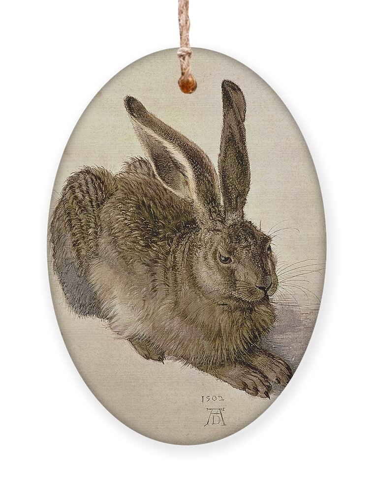 #faatoppicks Ornament featuring the painting Hare by Albrecht Durer