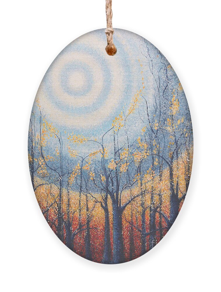 He Lights The Way In The Darkness Ornament featuring the painting He Lights the Way in the Darkness by Holly Carmichael