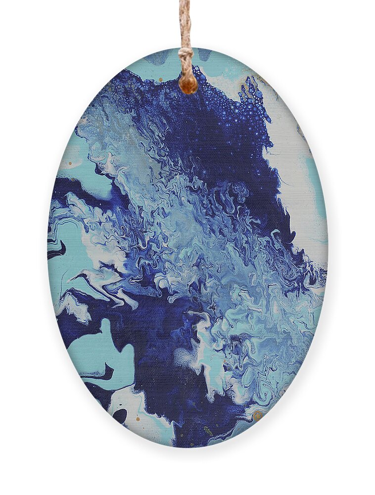 Organic Ornament featuring the painting Hideout by Tamara Nelson
