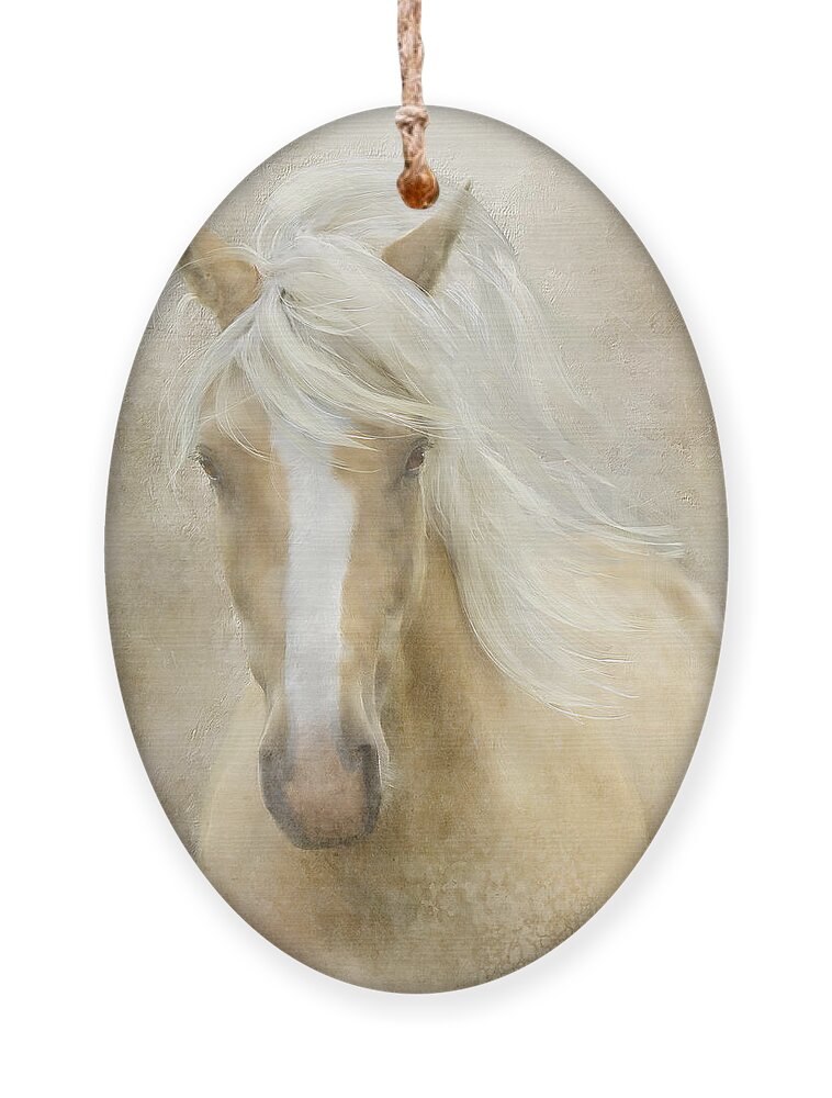 Horses Ornament featuring the painting Spun Sugar by Colleen Taylor