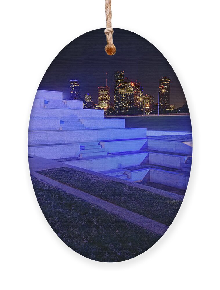Houston Ornament featuring the photograph Houston Police Officer Memorial by Tim Stanley