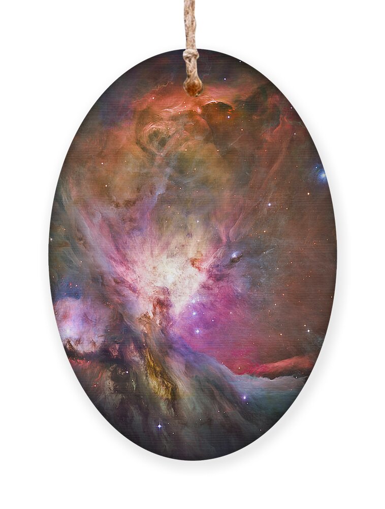 #faatoppicks Ornament featuring the photograph Hubble's sharpest view of the Orion Nebula by Adam Romanowicz