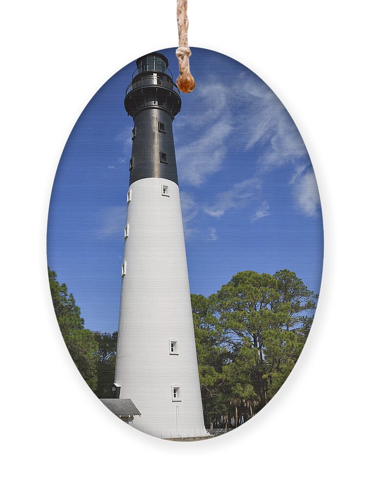Lighthouse Ornament featuring the photograph Hunting Island Lighthouse South Carolina by Louise Heusinkveld