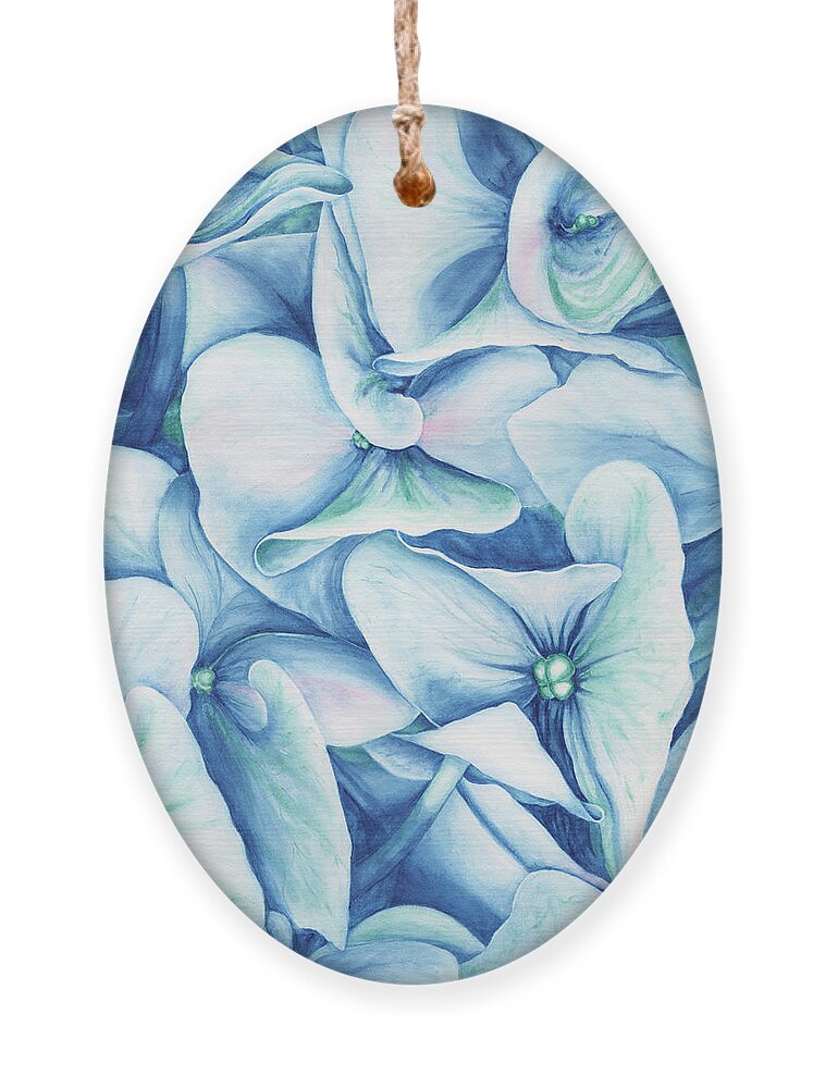 Floral Ornament featuring the painting Hydrangea by Lori Taylor