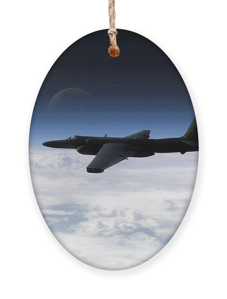 U-2 Ornament featuring the digital art I Spy - U2 by Airpower Art