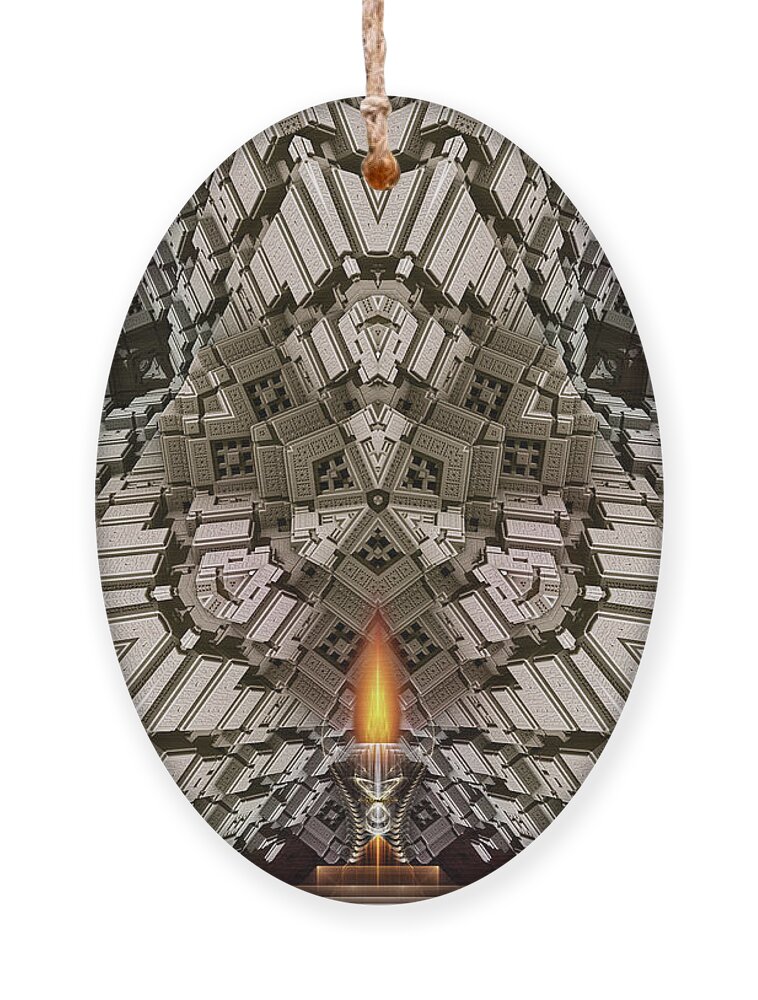 Impirium Ornament featuring the digital art Impirium by Rolando Burbon