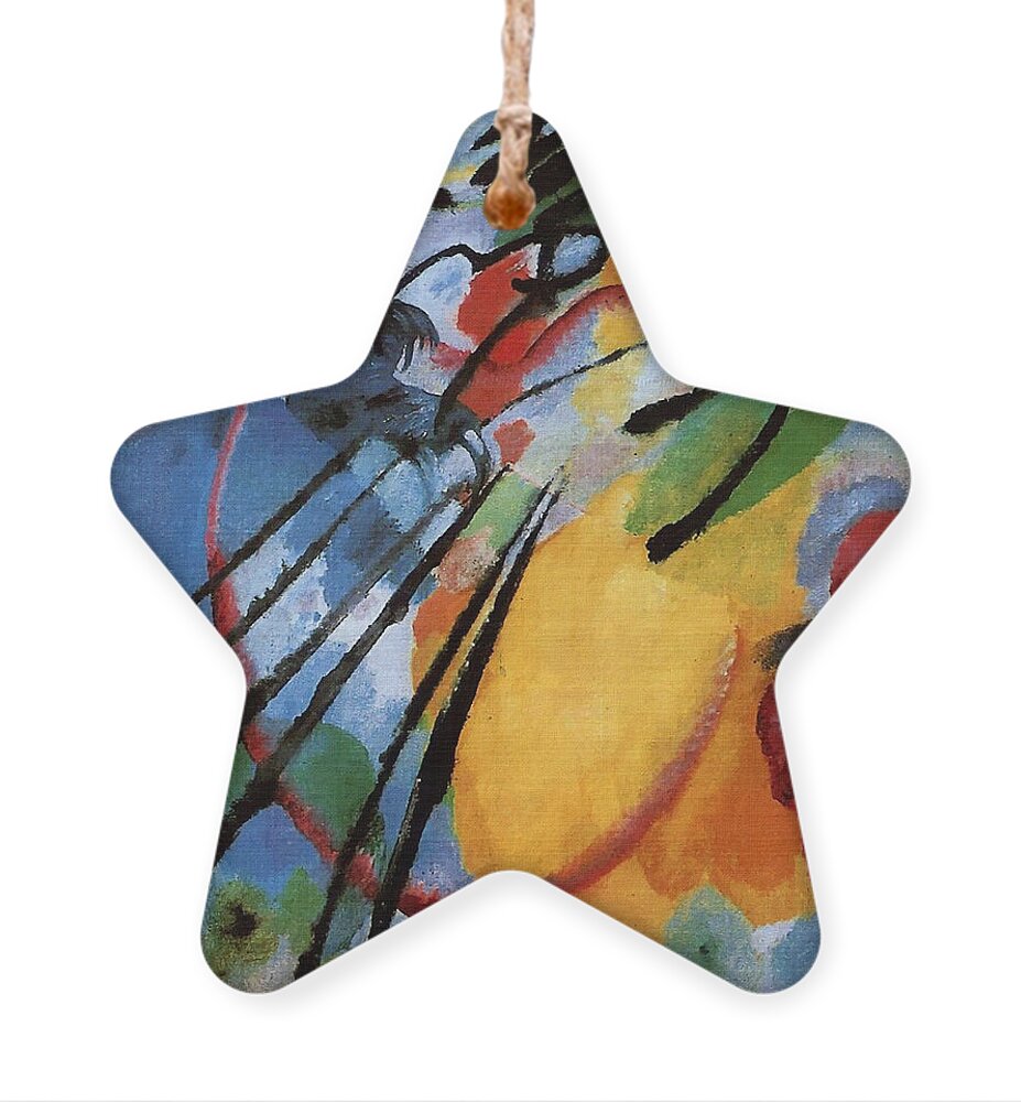 Wassily Kandinsky Ornament featuring the painting Improvisation 26 by Wassily Kandinsky