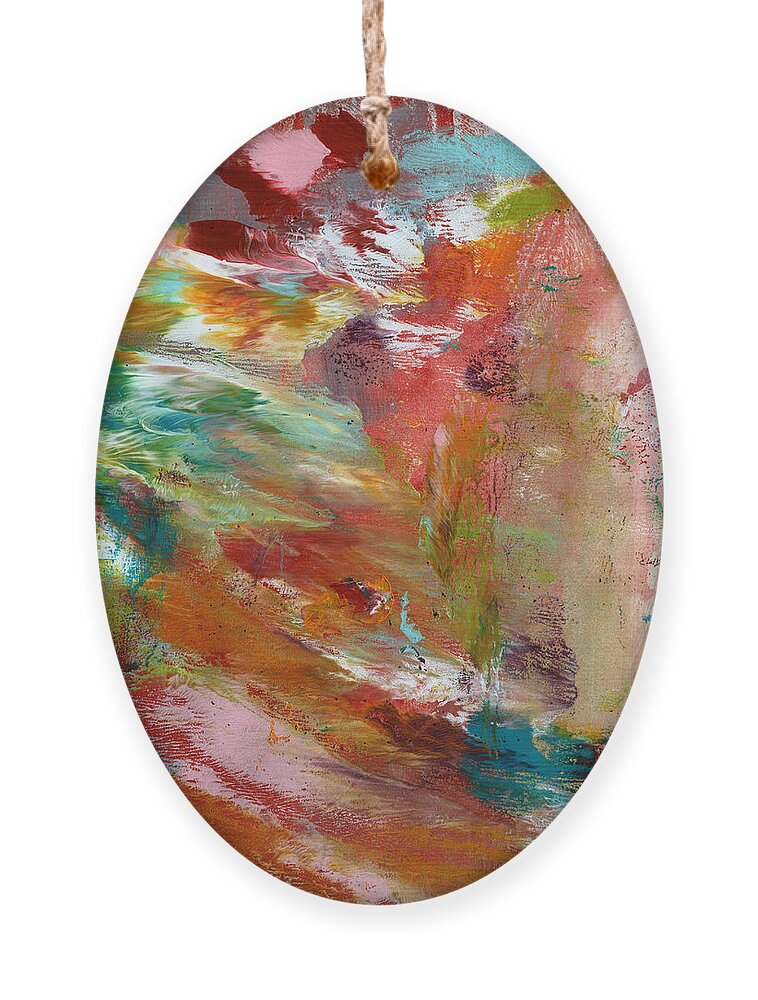 Abstract Ornament featuring the painting In My Dreams- Abstract Art by Linda Woods by Linda Woods