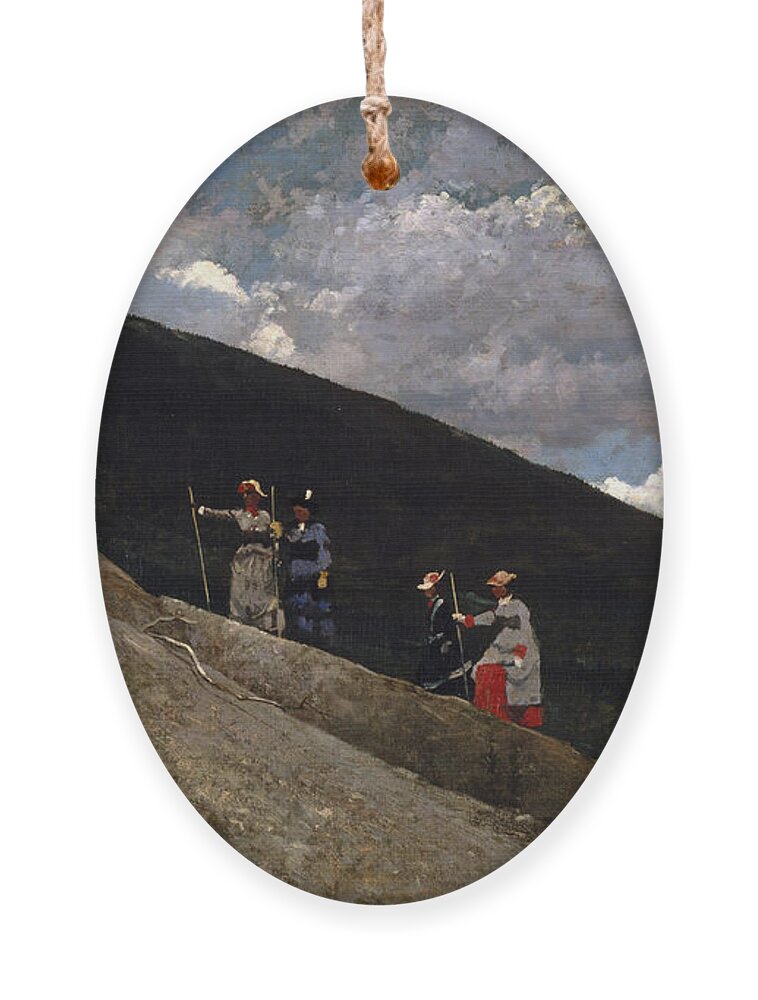 Winslow Homer Ornament featuring the painting In the Mountains by Winslow Homer