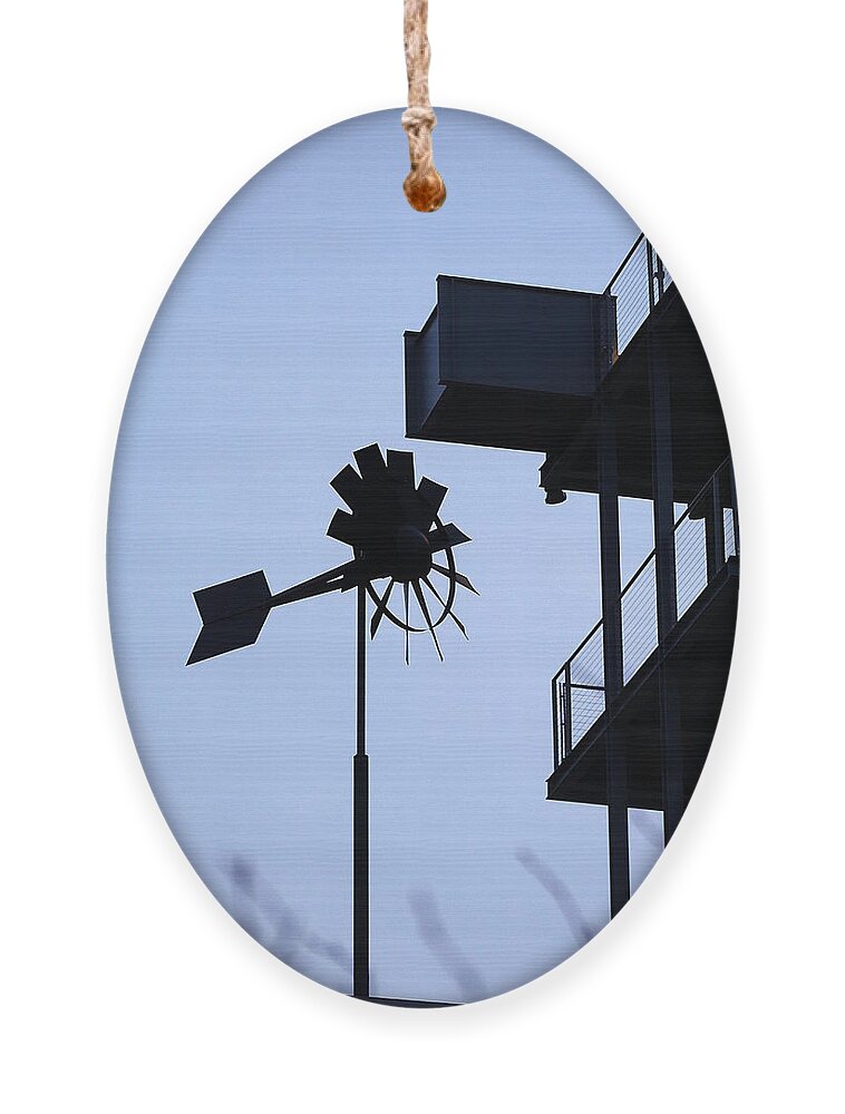 Richard Reeve Ornament featuring the photograph Industrial Breeze by Richard Reeve