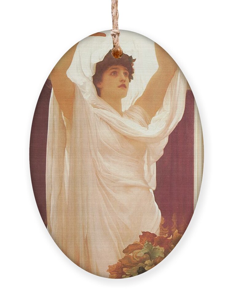 Invocation Ornament featuring the painting Invocation by Frederick Lord Leighton