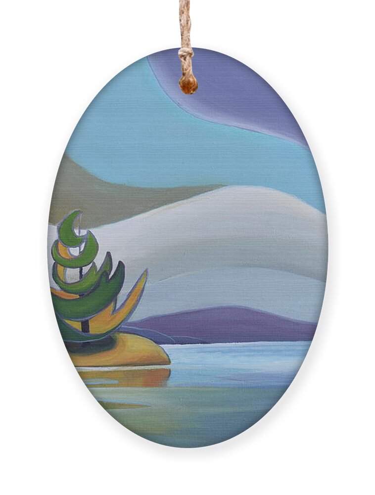 Group Of Seven Ornament featuring the painting Island by Barbel Smith