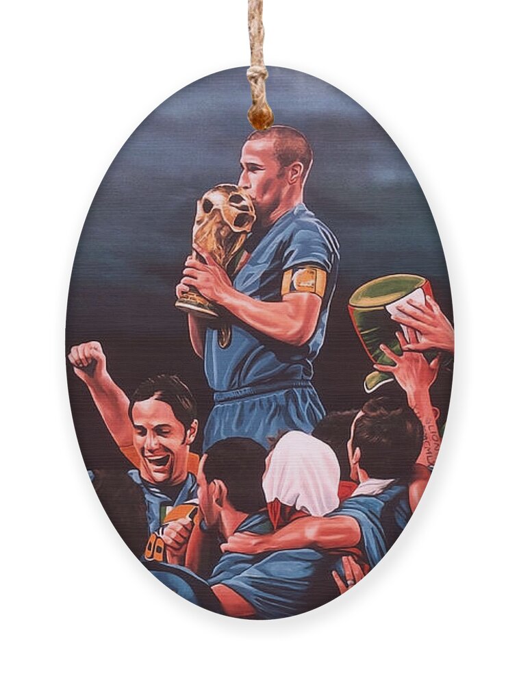 Italia Ornament featuring the painting Italia the Blues by Paul Meijering