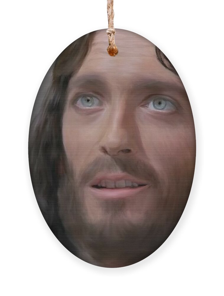  Ornament featuring the painting Jesus of Nazareth by Jack Bunds