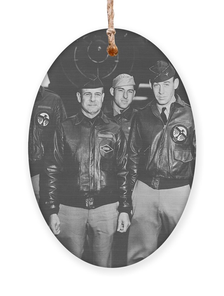 Doolittle Raid Ornament featuring the photograph Jimmy Doolittle and His Crew by War Is Hell Store