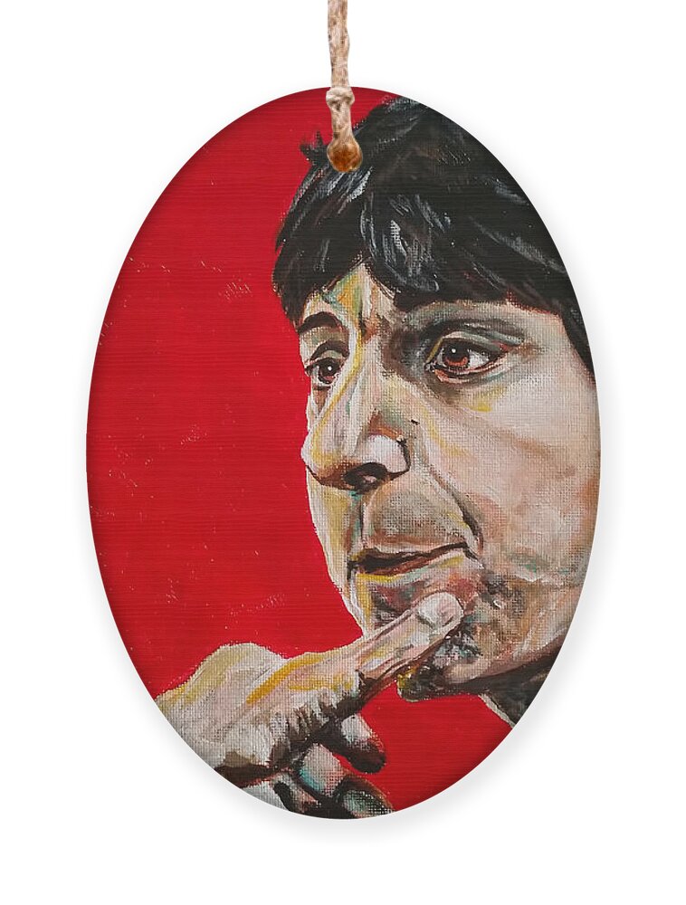 Portrait Ornament featuring the painting Jimmy V by Joel Tesch