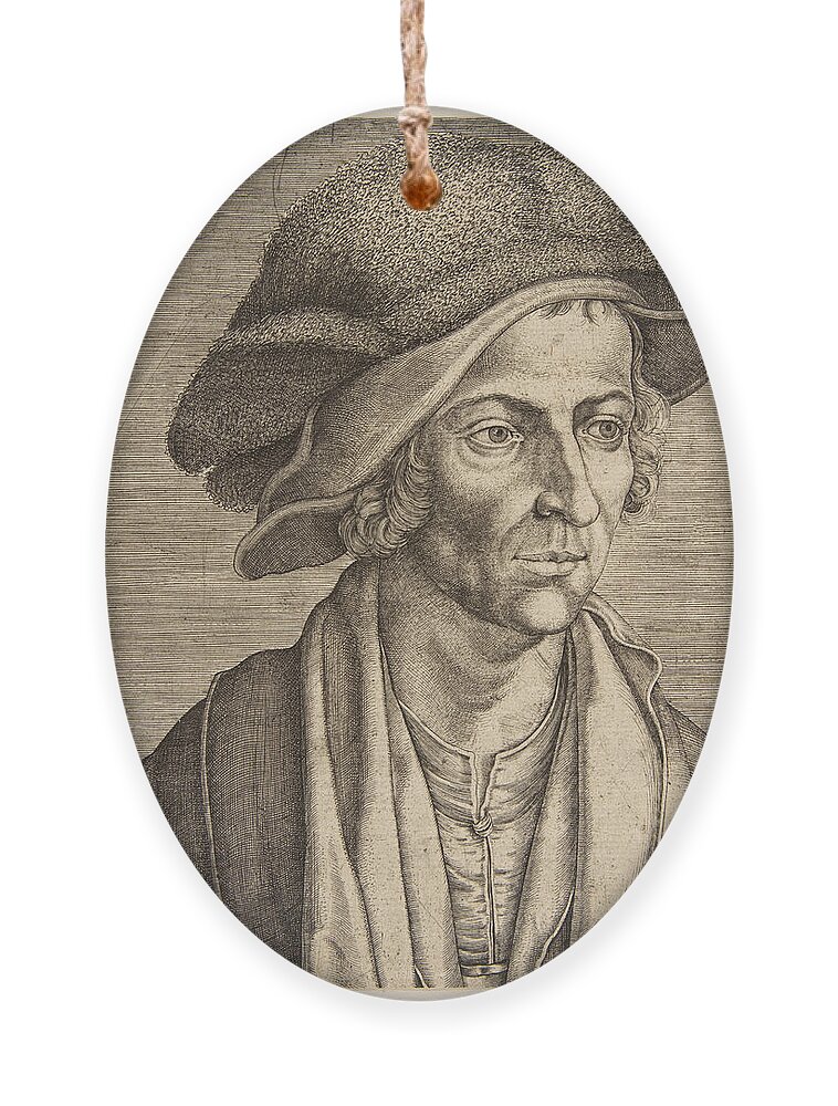 Aegidius Sadeler Ornament featuring the drawing Joachim Patinir by Aegidius Sadeler