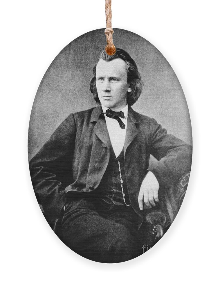 History Ornament featuring the photograph Johannes Brahms, German Composer by Omikron